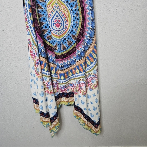 Flying Tomato Hanky Dress Womens S Small Flowy Boho Asymmetrical Hem Colorful - Picture 4 of 10